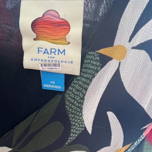 Farm Rio size XS Silk Floral Long Sleeve Maxi Dress, balloon sleeves - Picture 12 of 12